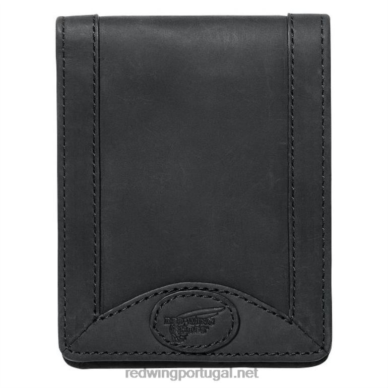 pretoRed Wing carteira estilo 96579 com três dobras carteira unissex em couro F2TL2297
