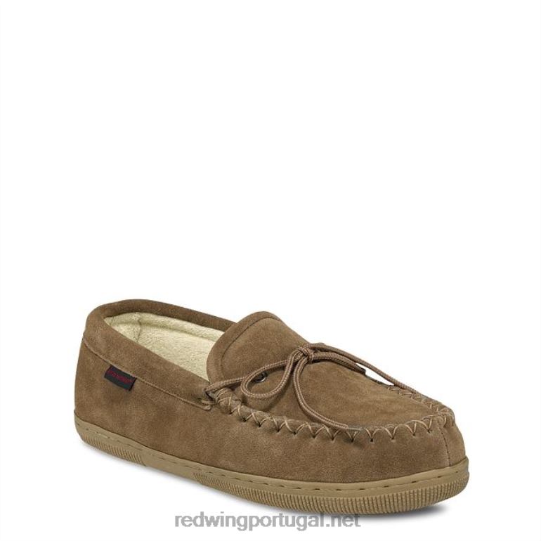 castanhaRed Wing estilo 97516 mocassim de camurça com forro de lã mocassim masculino mocassim de pele de carneiro com forro de lã F2TL2291