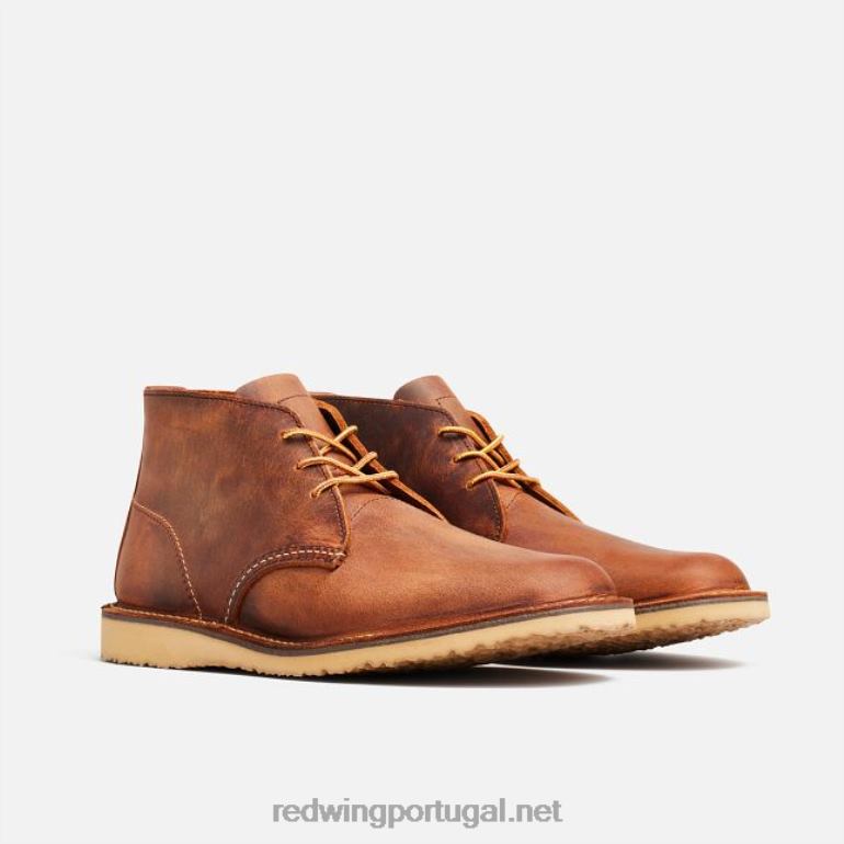 cobreRed Wing Heritage - Estilo 3311 Weeker chelsea Bota masculina de 6 polegadas em couro áspero e resistente F2TL2178