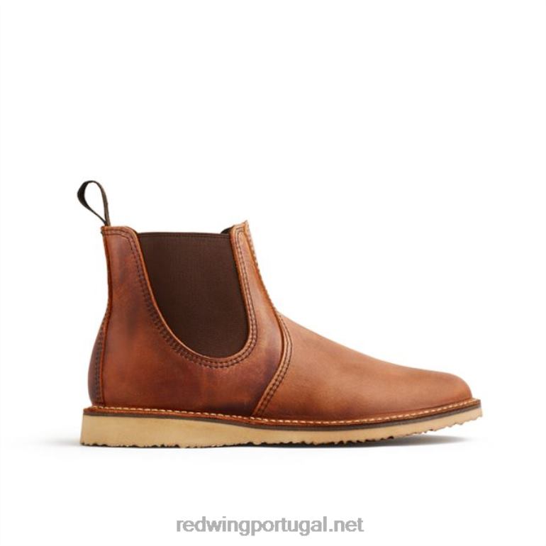 cobreRed Wing Heritage - estilo 3404 Clara Bota feminina de salto alto em couro Legacy F2TL2179