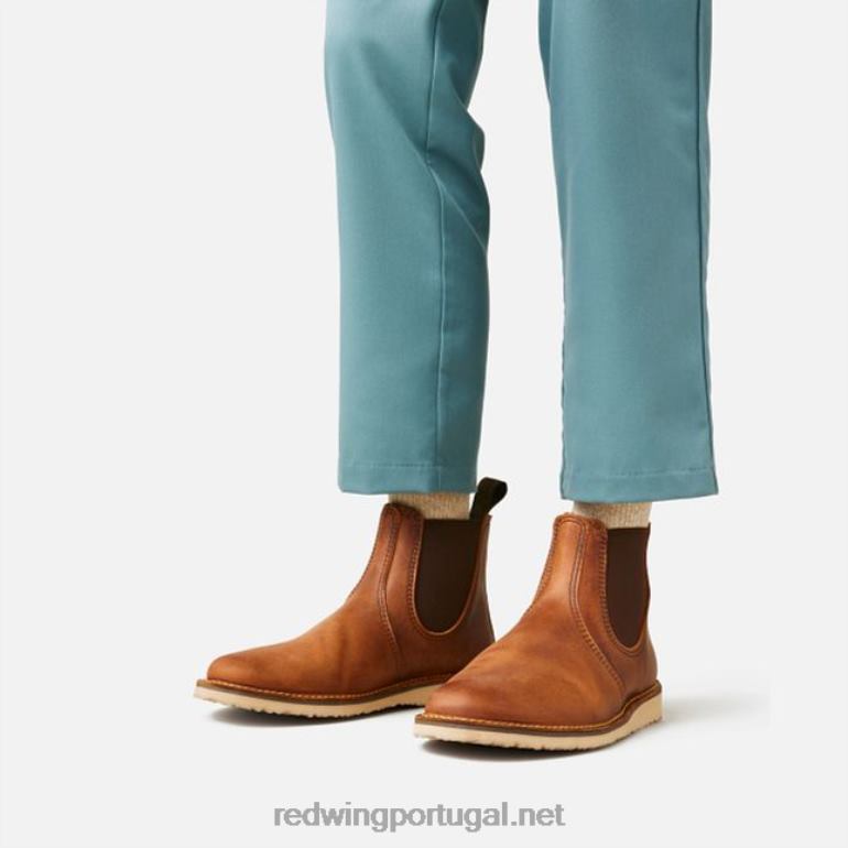 cobreRed Wing Heritage - estilo 3404 Clara Bota feminina de salto alto em couro Legacy F2TL2179