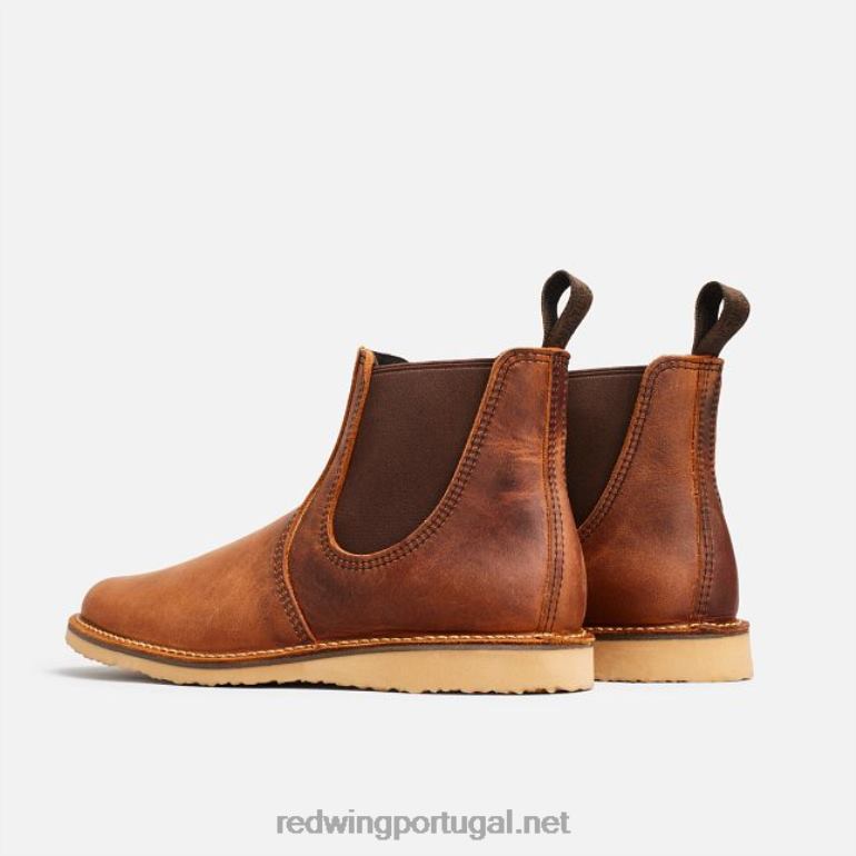 cobreRed Wing Heritage - estilo 3404 Clara Bota feminina de salto alto em couro Legacy F2TL2179