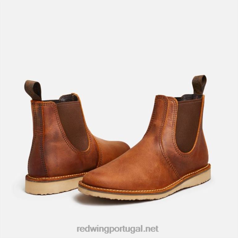 cobreRed Wing Heritage - estilo 3404 Clara Bota feminina de salto alto em couro Legacy F2TL2179
