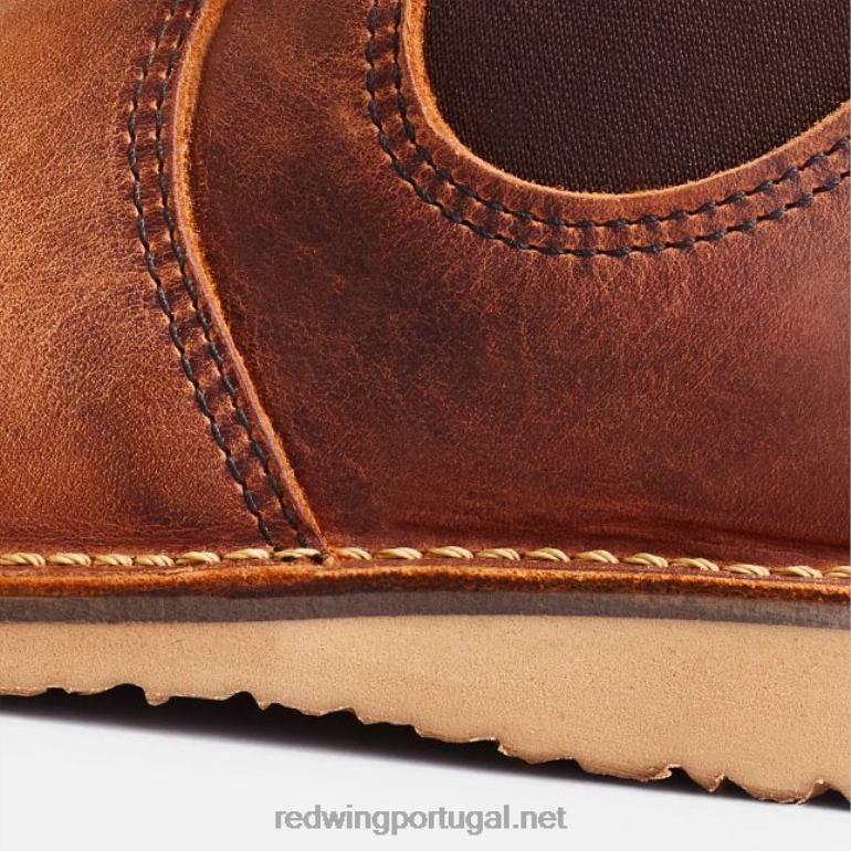 cobreRed Wing Heritage - estilo 3404 Clara Bota feminina de salto alto em couro Legacy F2TL2179