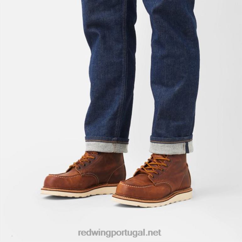 cobreRed Wing Heritage - estilo 875 Classic Moc bota masculina de 6 polegadas em couro legado F2TL2172