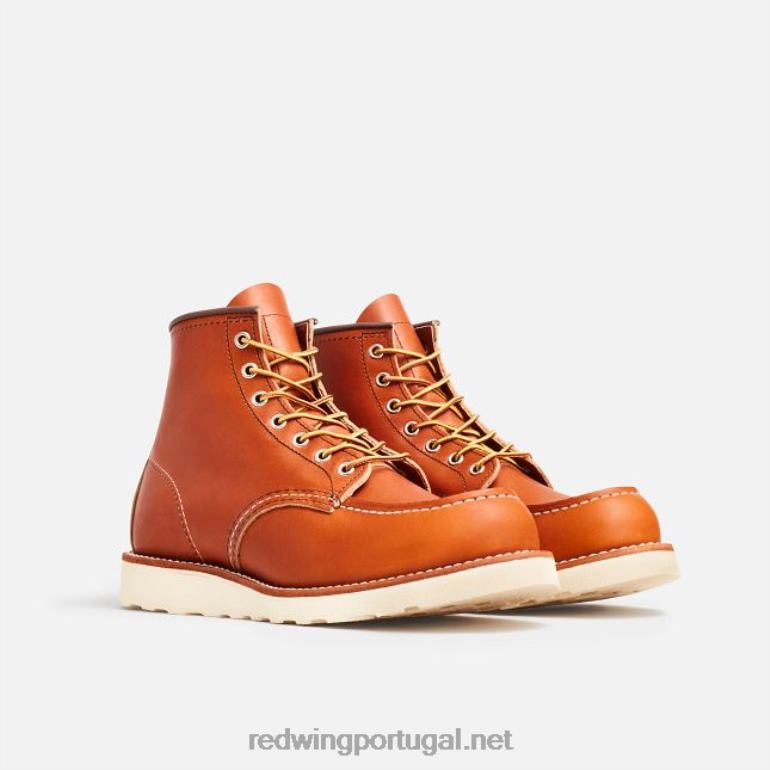 marromRed Wing Heritage - estilo 8138 Classic Moc bota masculina de 6 polegadas em couro liso oleado F2TL2173