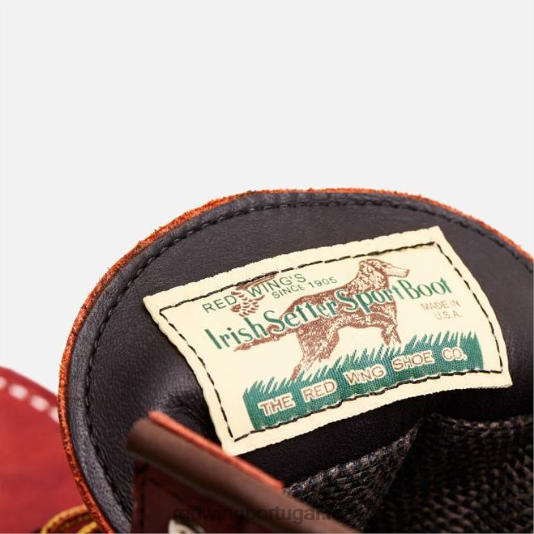 ruivoRed Wing Heritage - estilo 1907 Classic Moc bota masculina de 6 polegadas em couro áspero e resistente F2TL2171