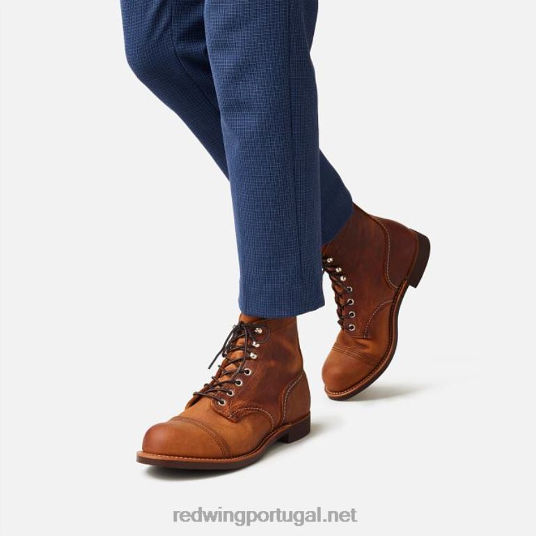 cobreRed Wing Heritage - estilo 8084 Iron Ranger Bota masculina de 6 polegadas em couro arnês F2TL2166