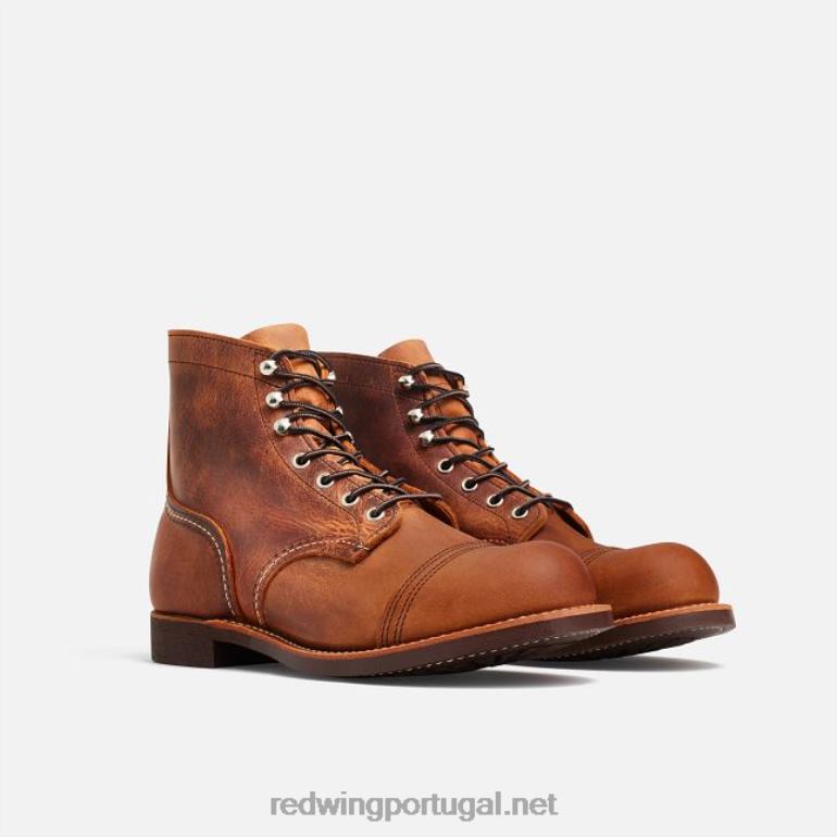 cobreRed Wing Heritage - estilo 8084 Iron Ranger Bota masculina de 6 polegadas em couro arnês F2TL2166