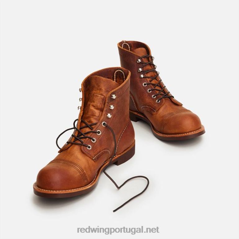 cobreRed Wing Heritage - estilo 8084 Iron Ranger Bota masculina de 6 polegadas em couro arnês F2TL2166