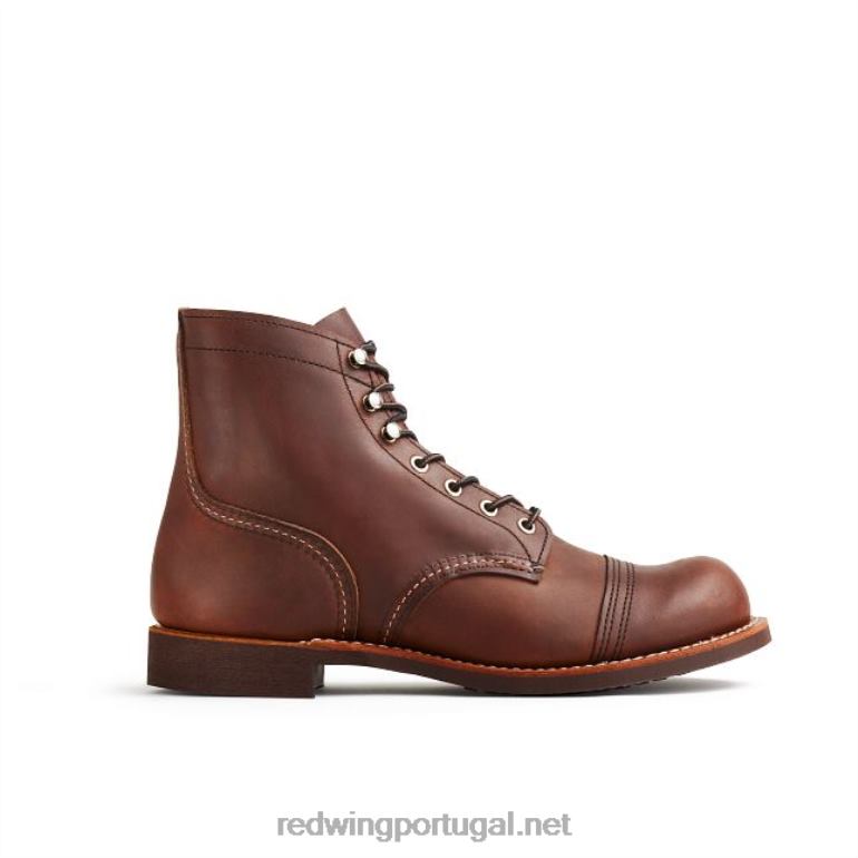 âmbarRed Wing Heritage - estilo 8083 Iron Ranger bota masculina de 6 polegadas em couro muleskinner F2TL2168