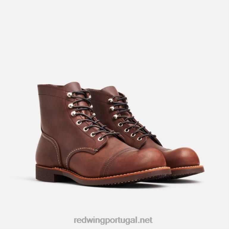 âmbarRed Wing Heritage - estilo 8083 Iron Ranger bota masculina de 6 polegadas em couro muleskinner F2TL2168