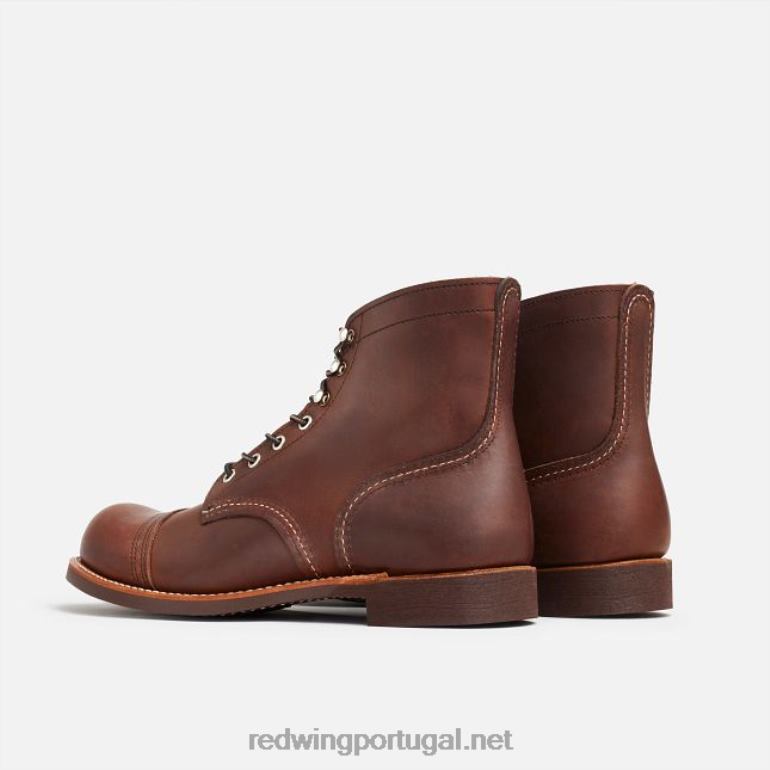 âmbarRed Wing Heritage - estilo 8083 Iron Ranger bota masculina de 6 polegadas em couro muleskinner F2TL2168