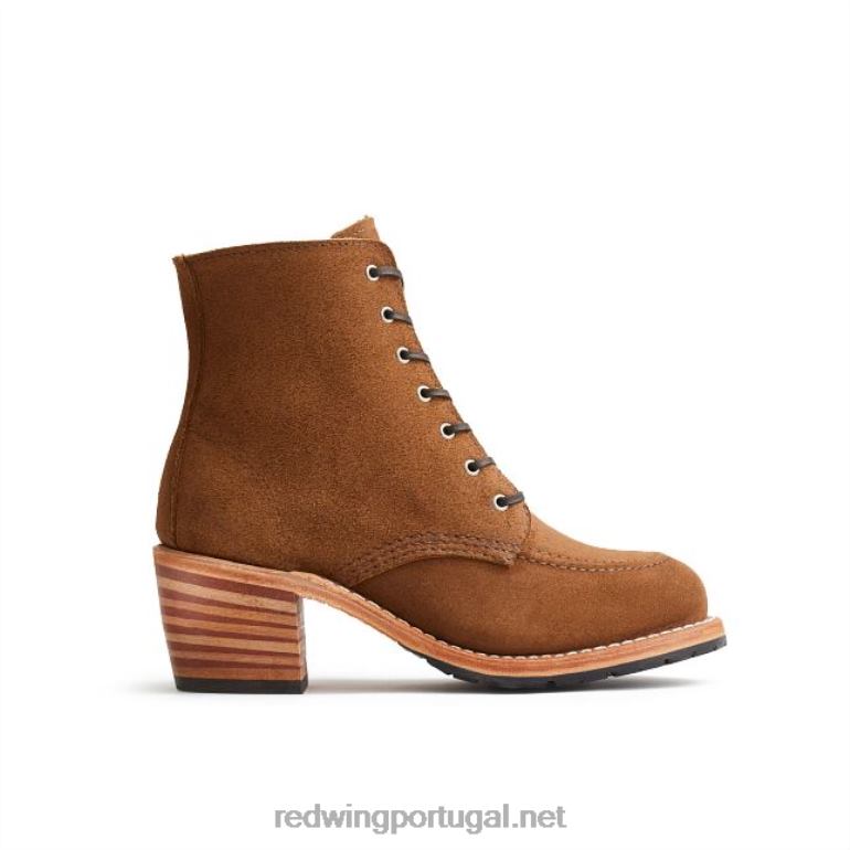 dente de alhoRed Wing bota curta feminina Heritage - estilo 3365 iron ranger em couro arnês F2TL2183