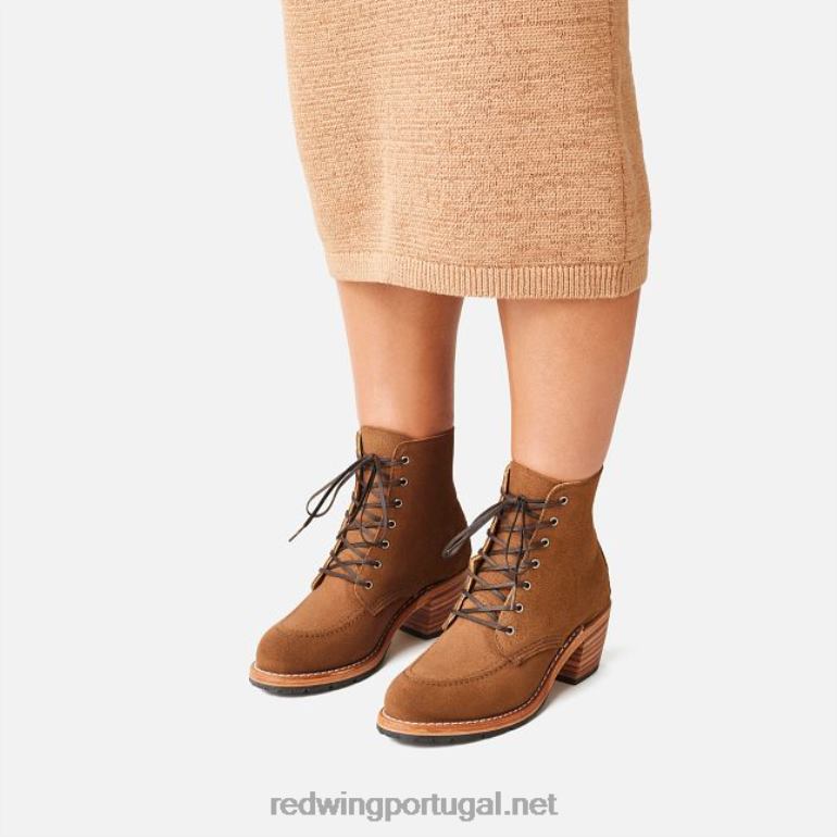 dente de alhoRed Wing bota curta feminina Heritage - estilo 3365 iron ranger em couro arnês F2TL2183