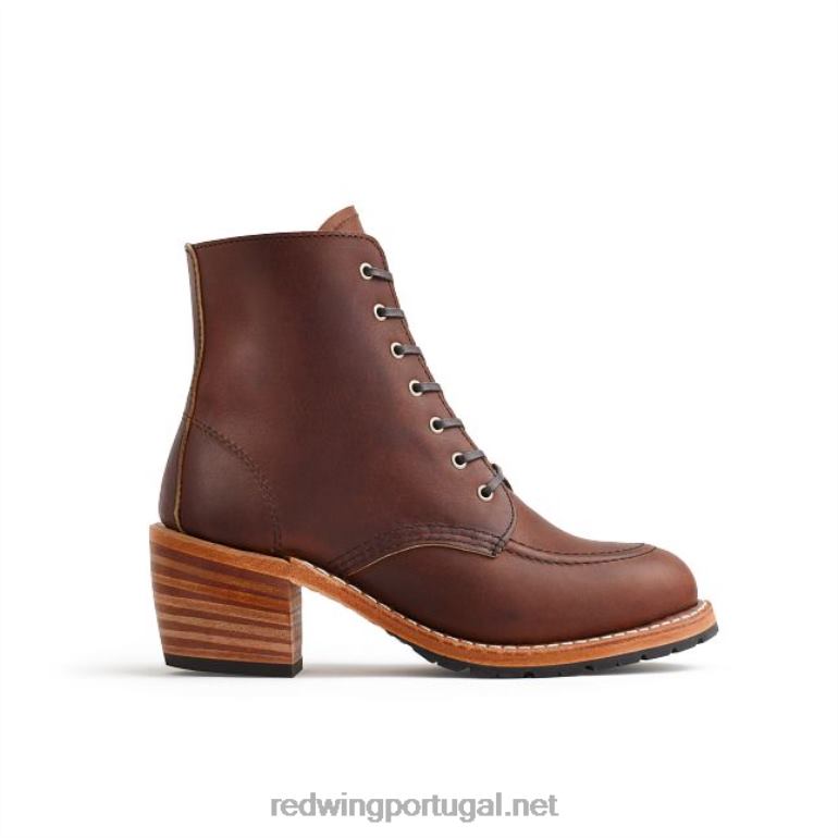 âmbarRed Wing Heritage - Bota feminina clara estilo 3403 em couro acampo F2TL2182