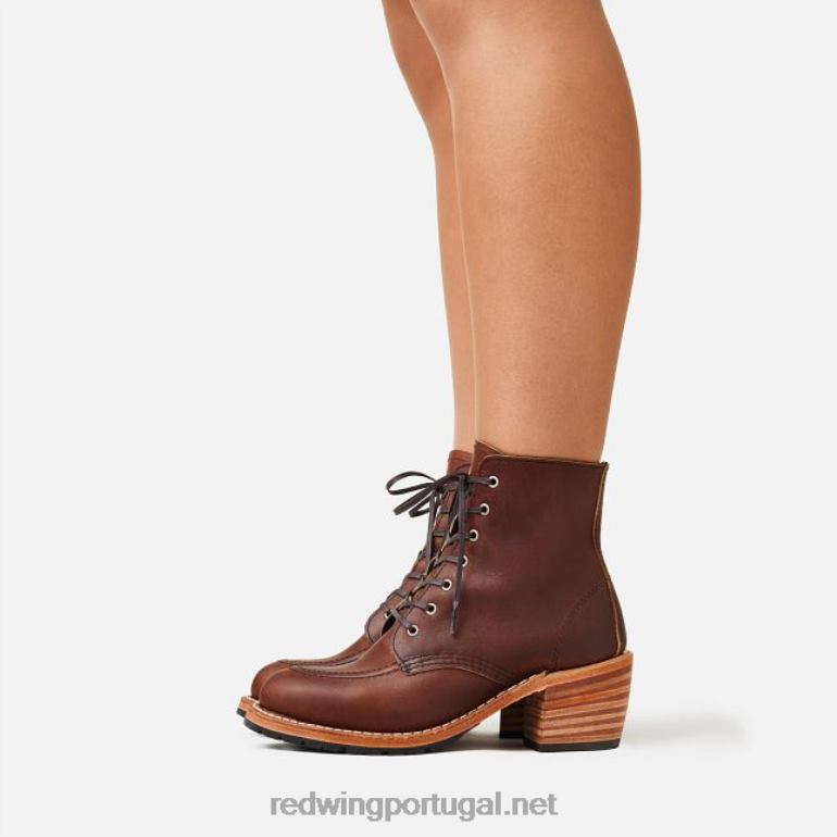 âmbarRed Wing Heritage - Bota feminina clara estilo 3403 em couro acampo F2TL2182