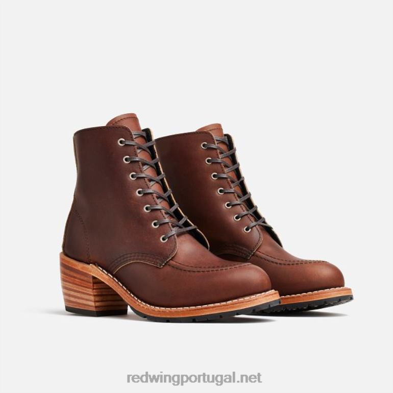 âmbarRed Wing Heritage - Bota feminina clara estilo 3403 em couro acampo F2TL2182