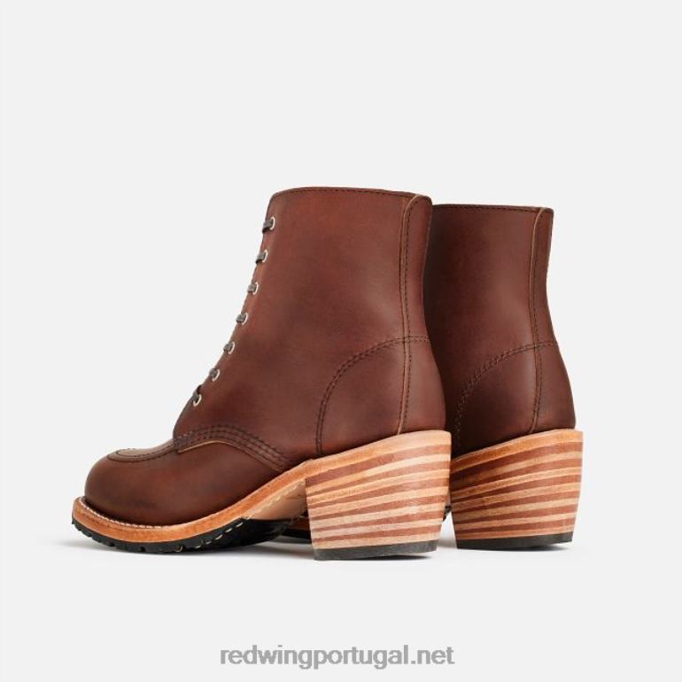 âmbarRed Wing Heritage - Bota feminina clara estilo 3403 em couro acampo F2TL2182