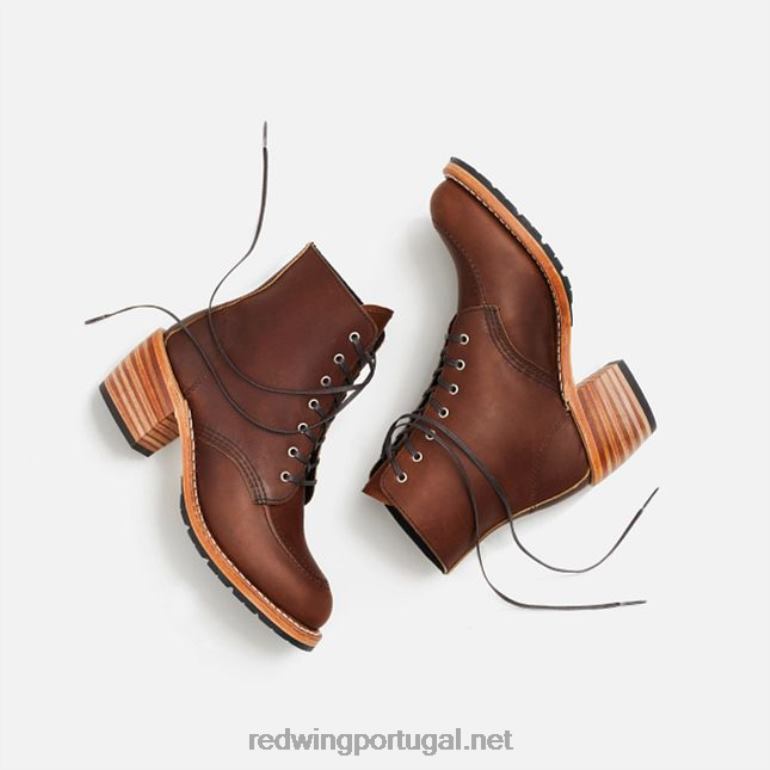 âmbarRed Wing Heritage - Bota feminina clara estilo 3403 em couro acampo F2TL2182