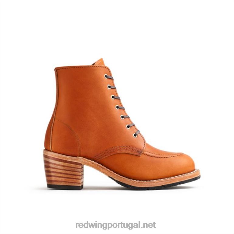 ouroRed Wing Heritage - bota feminina estilo 3405 clara com salto em couro border F2TL2180