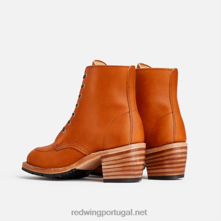 ouroRed Wing Heritage - bota feminina estilo 3405 clara com salto em couro border F2TL2180