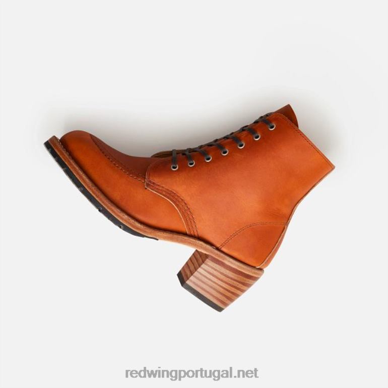 ouroRed Wing Heritage - bota feminina estilo 3405 clara com salto em couro border F2TL2180