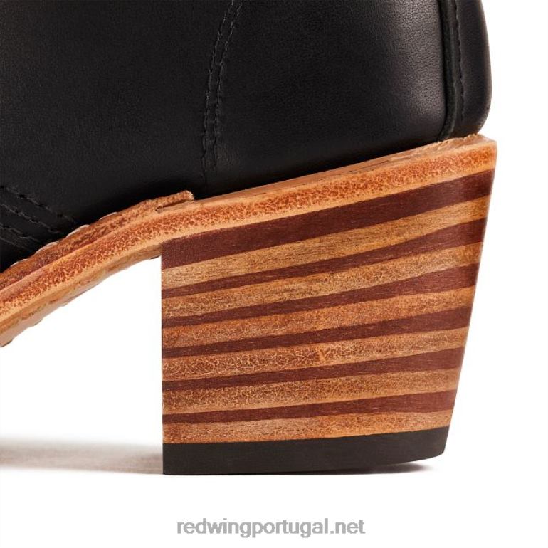 pretoRed Wing Heritage - estilo 3406 Clara bota feminina de salto alto em couro arnês F2TL2181