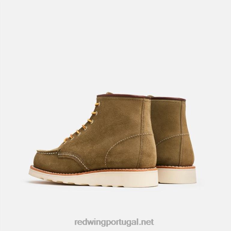 OlivaRed Wing Heritage - estilo 3417 Bota feminina clássica moc de 6 polegadas em couro bluff F2TL2195