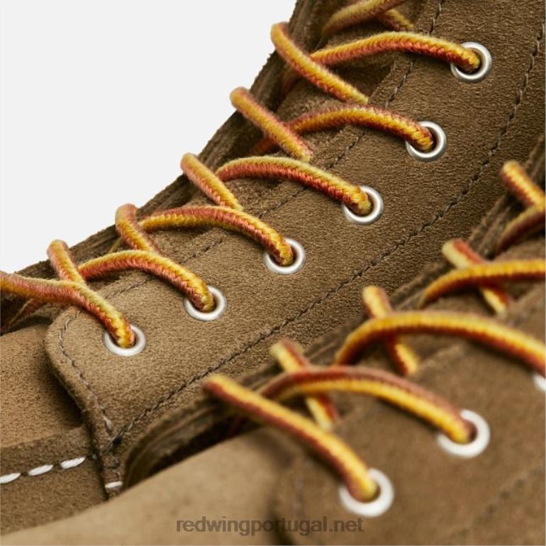 OlivaRed Wing Heritage - estilo 3417 Bota feminina clássica moc de 6 polegadas em couro bluff F2TL2195