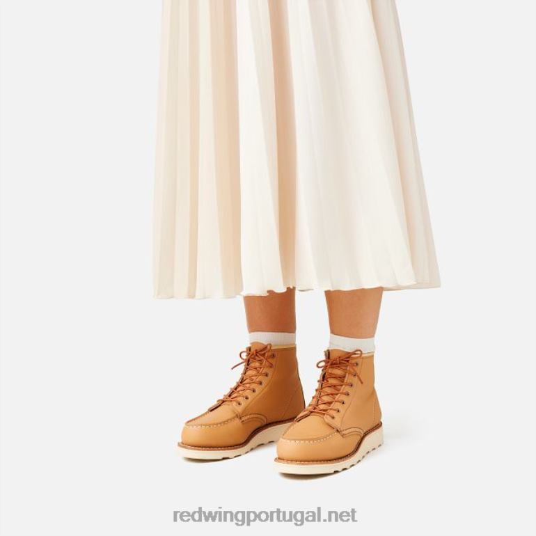 bronzeadoRed Wing Heritage - Estilo 3423 Bota feminina clássica Moc de 6 polegadas em couro Butter Abilene F2TL2191