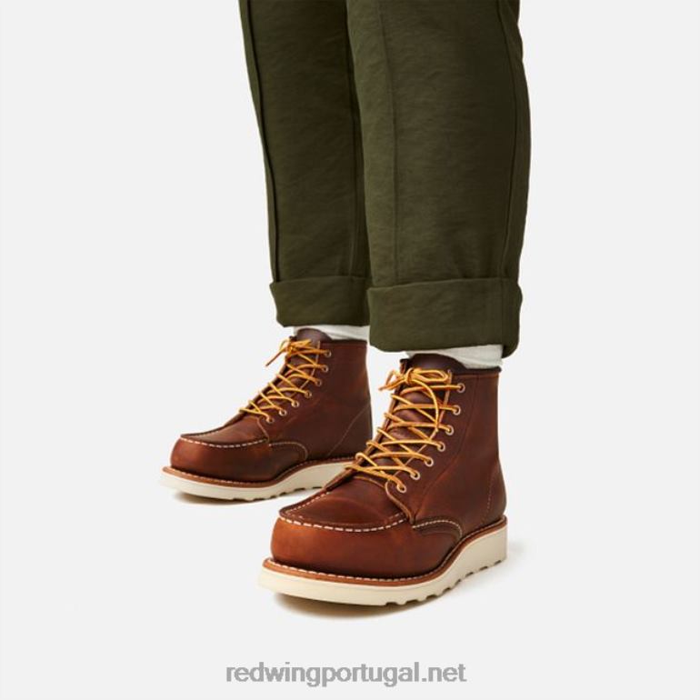 cobreRed Wing Heritage - estilo 3353 Bota clássica feminina moc de 6 polegadas em couro legado F2TL2189