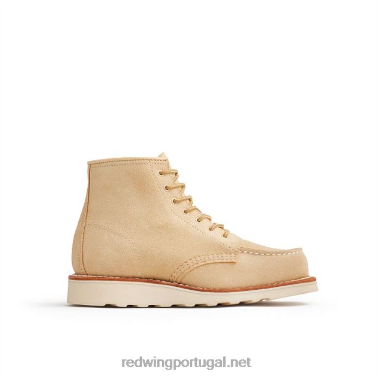 cremeRed Wing Heritage - estilo 3380 Bota feminina clássica moc de 6 polegadas em couro border F2TL2193
