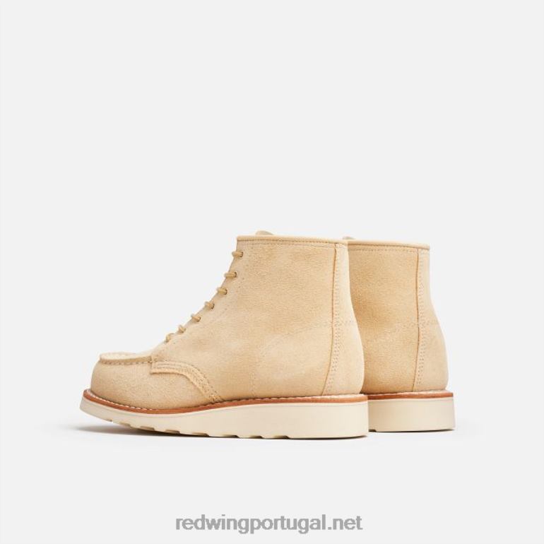 cremeRed Wing Heritage - estilo 3380 Bota feminina clássica moc de 6 polegadas em couro border F2TL2193