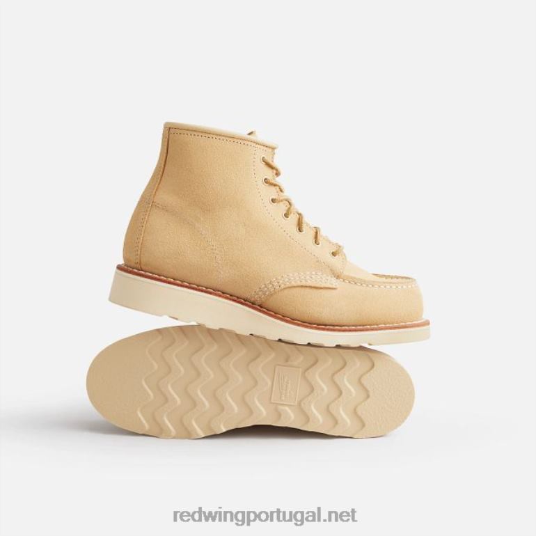cremeRed Wing Heritage - estilo 3380 Bota feminina clássica moc de 6 polegadas em couro border F2TL2193