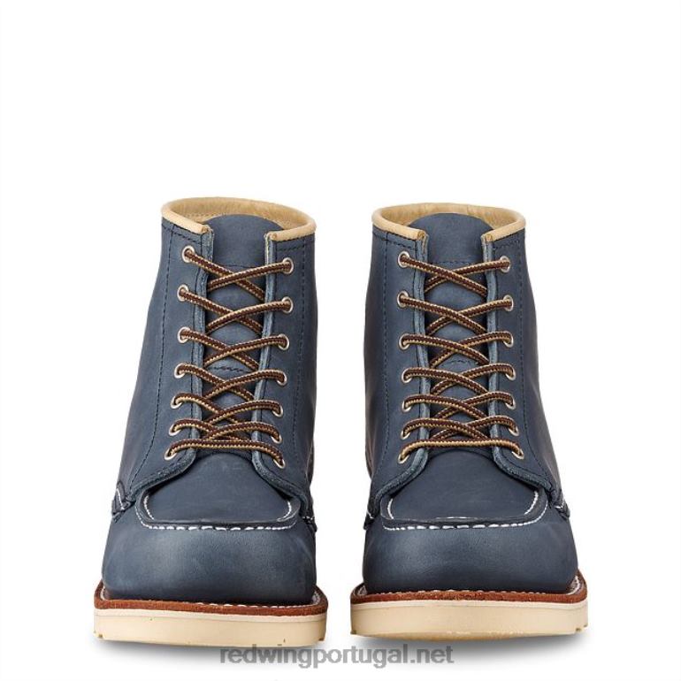 índigoRed Wing Heritage - Estilo 3383 Bota feminina clássica moc de 6 polegadas em couro border F2TL2190