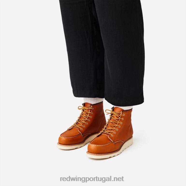 ouroRed Wing Heritage - Estilo 3373 Bota feminina clássica moc de 6 polegadas em couro border F2TL2187