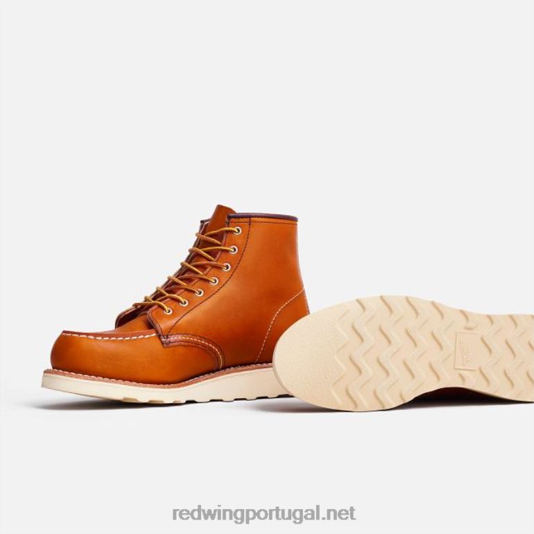 ouroRed Wing Heritage - Estilo 3373 Bota feminina clássica moc de 6 polegadas em couro border F2TL2187