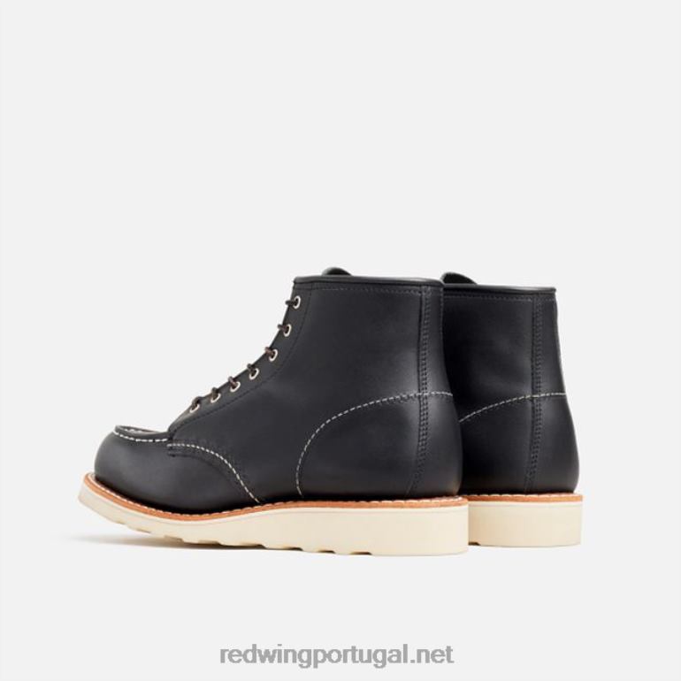 pretoRed Wing Heritage - Style 3428 Bota feminina clássica moc de 6 polegadas em couro áspero e resistente F2TL2188
