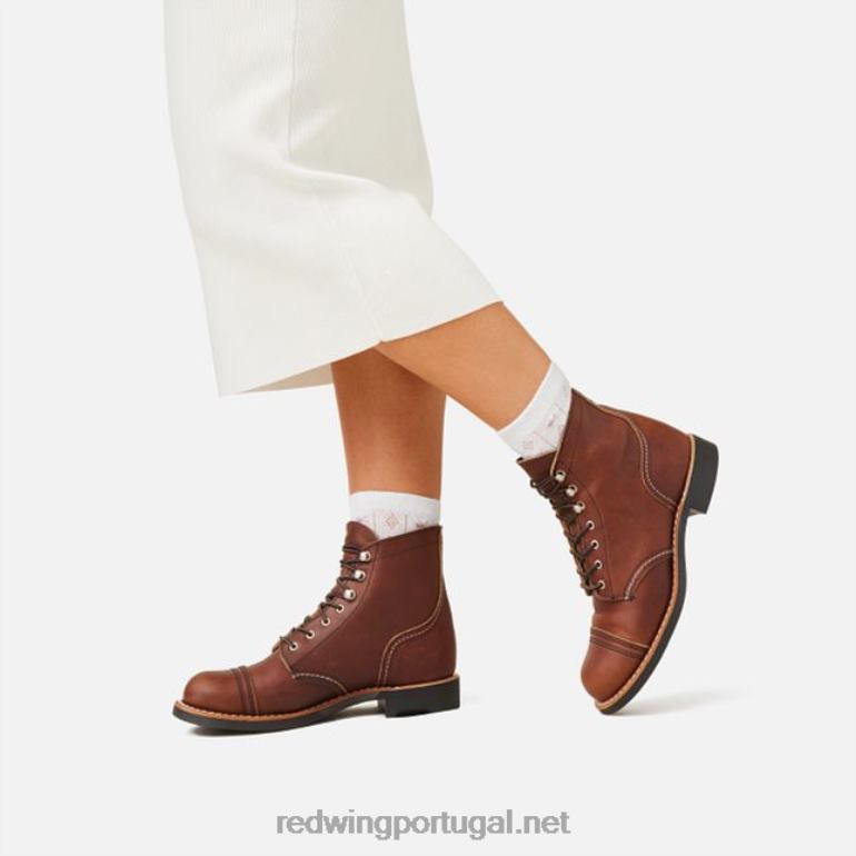 âmbarRed Wing Heritage - bota feminina estilo 3366 iron ranger em couro border F2TL2184