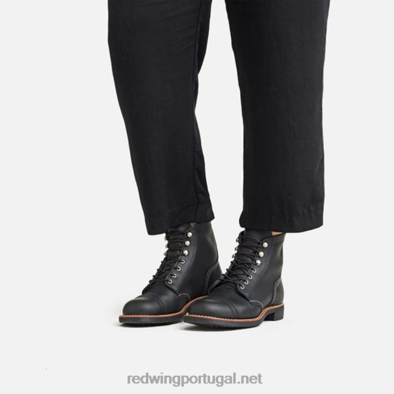 pretoRed Wing bota feminina Heritage - estilo 3364 iron ranger em couro acampo F2TL2185