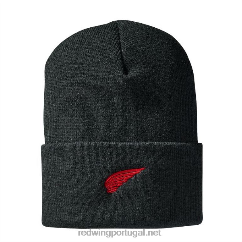 pretoRed Wing boné unissex estilo 97464 com logotipo bordado F2TL2284