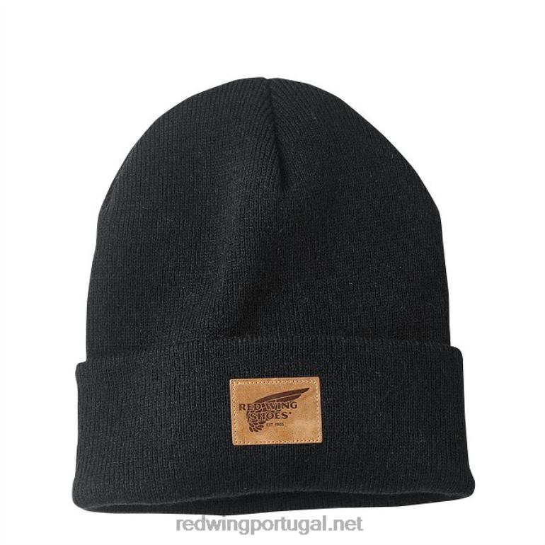 pretoRed Wing estilo 97457 gorro de tricô com logo unissex chapéu de relógio de tricô F2TL2279