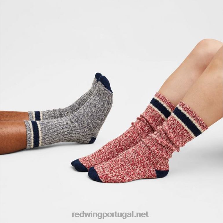 ardósia/marinhaRed Wing estilo 97165 meia de lã merino meia masculina em mistura de lã merino carvão F2TL2209