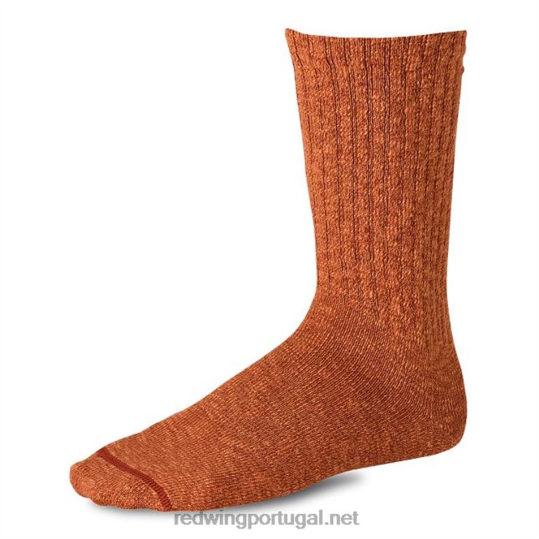 laranja/ferrugemRed Wing estilo 97372 algodão trapo sobre meia tonal tingida meia unissex em mistura de algodão F2TL2202