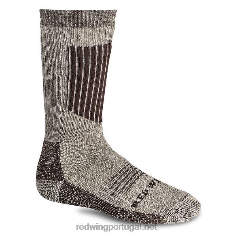 marromRed Wing meia de trabalho unissex de lã merino 3/4 estilo 97361 lã merino 3/4 F2TL2227