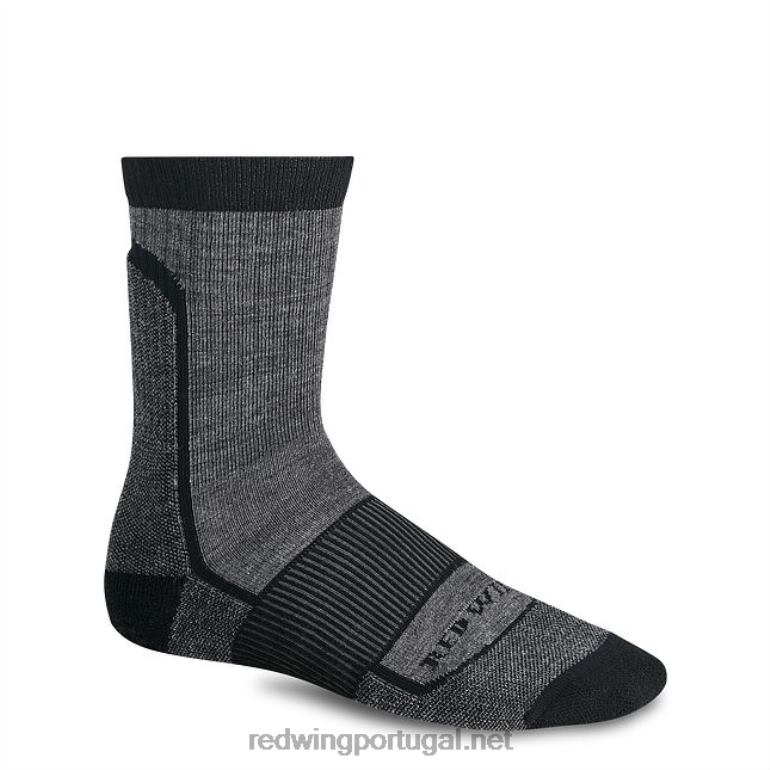 pretoRed Wing meia de trabalho de lã merino modelo 97366 meia da panturrilha unissex de lã merino F2TL2207
