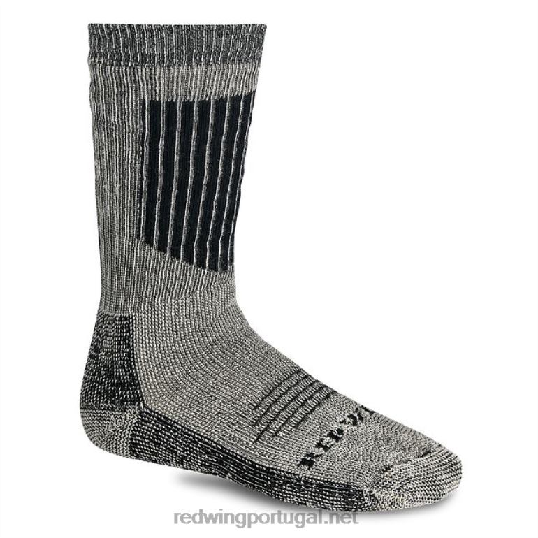 pretoRed Wing meia unissex listrada de lã estilo 97330 ragg em lã ragg F2TL2208