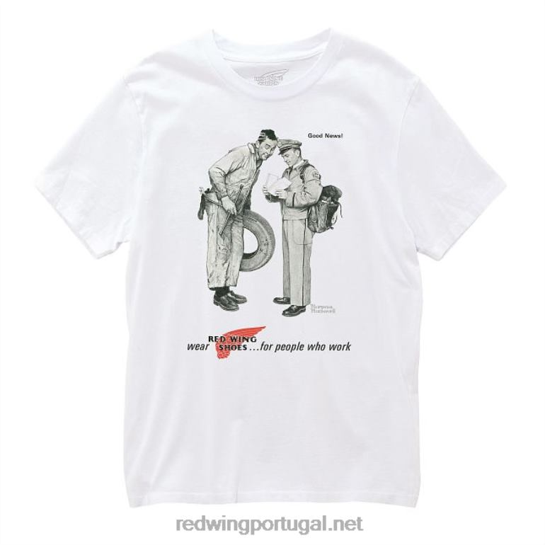 brancoRed Wing camiseta estilo 95080 camiseta unissex em algodão F2TL2260