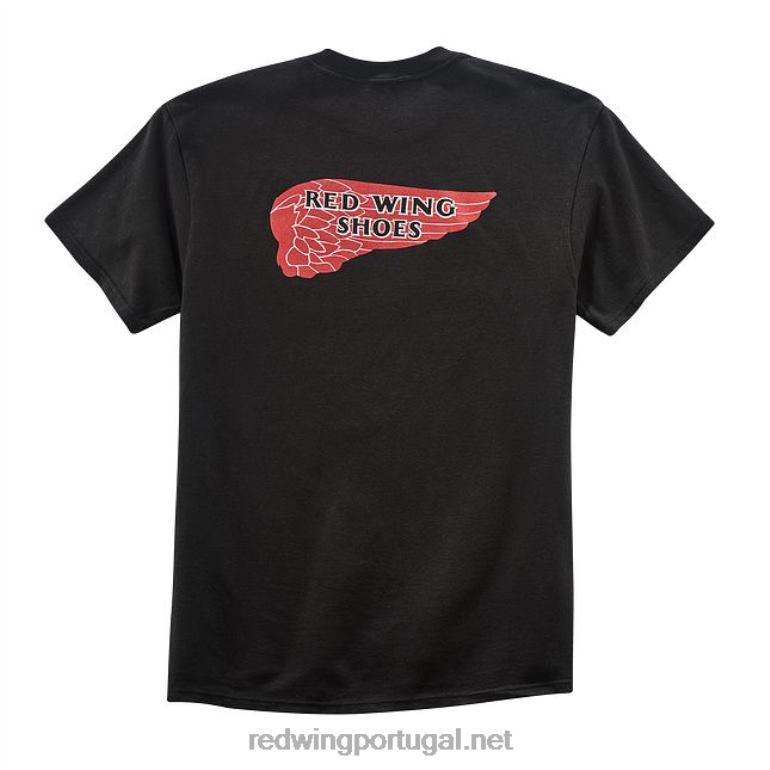 pretoRed Wing camiseta estilo 97406 ringer com logo unissex em algodão F2TL2258